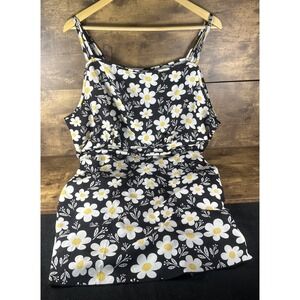 Woman's Shein curve 4XL, black with white flower Dress Fast And Safe Shipping